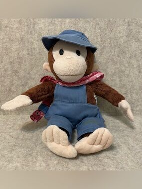 Curious George Train Conductor Plush by Applause bandana